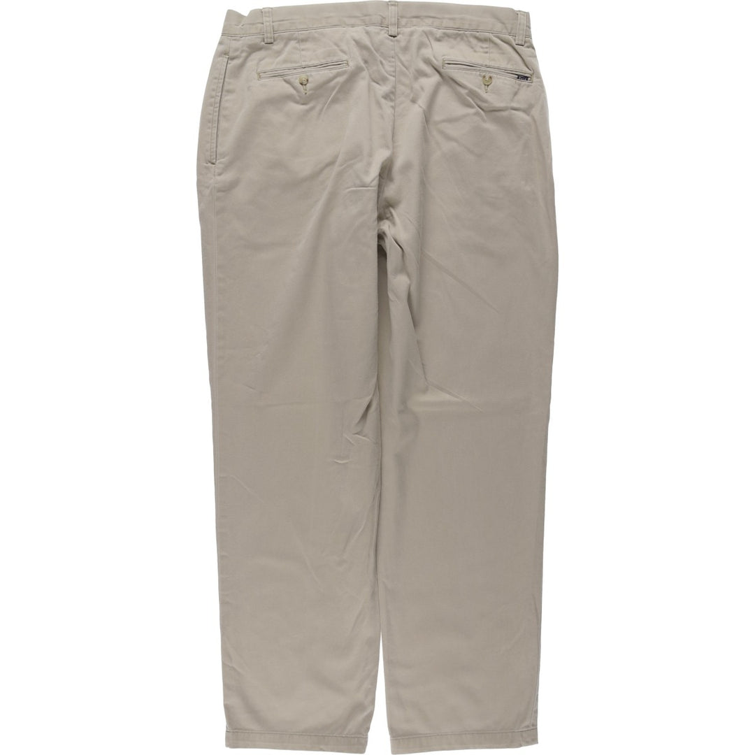 Ralph Lauren POLO RALPH LAUREN CLASSIC FIT PLEATED Two-Pleat Chino Pants, Men's Size W35 (approx.) cotton Beige type Vintage Second Hand