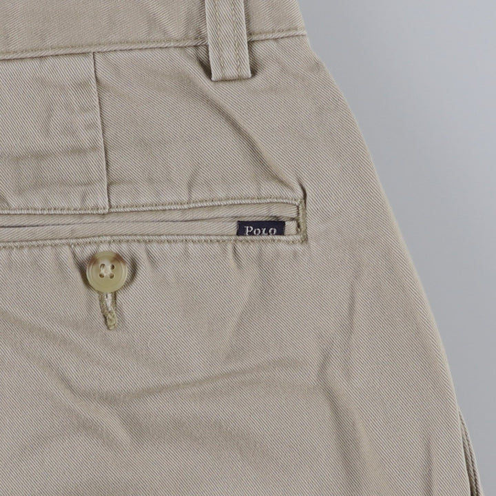 Ralph Lauren POLO RALPH LAUREN CLASSIC FIT PLEATED Two-Pleat Chino Pants, Men's Size W35 (approx.) cotton Beige type Vintage Second Hand