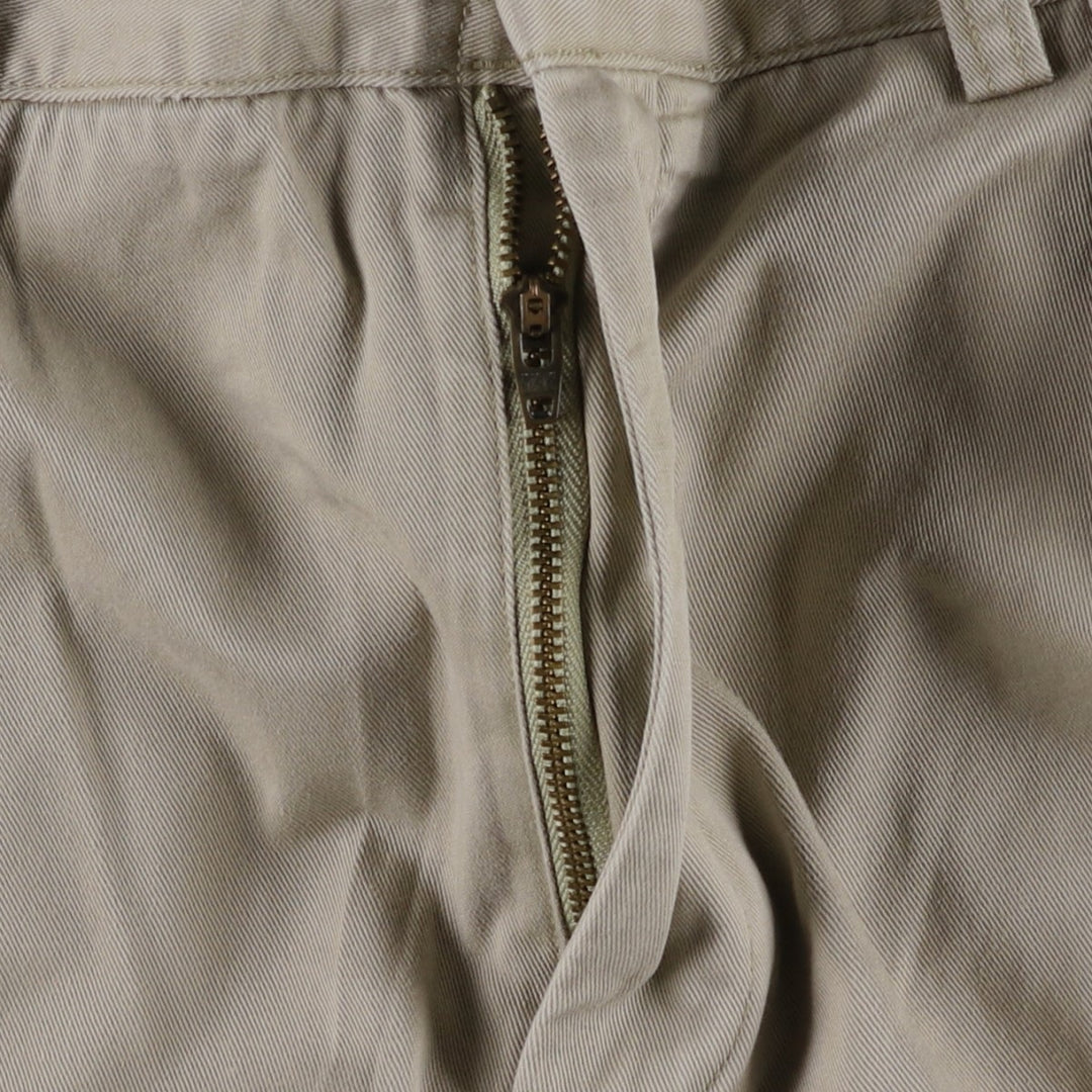 Ralph Lauren POLO RALPH LAUREN CLASSIC FIT PLEATED Two-Pleat Chino Pants, Men's Size W35 (approx.) cotton Beige type Vintage Second Hand