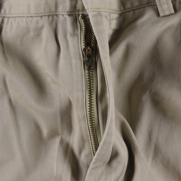 Ralph Lauren POLO RALPH LAUREN CLASSIC FIT PLEATED Two-Pleat Chino Pants, Men's Size W35 (approx.) cotton Beige type Vintage Second Hand