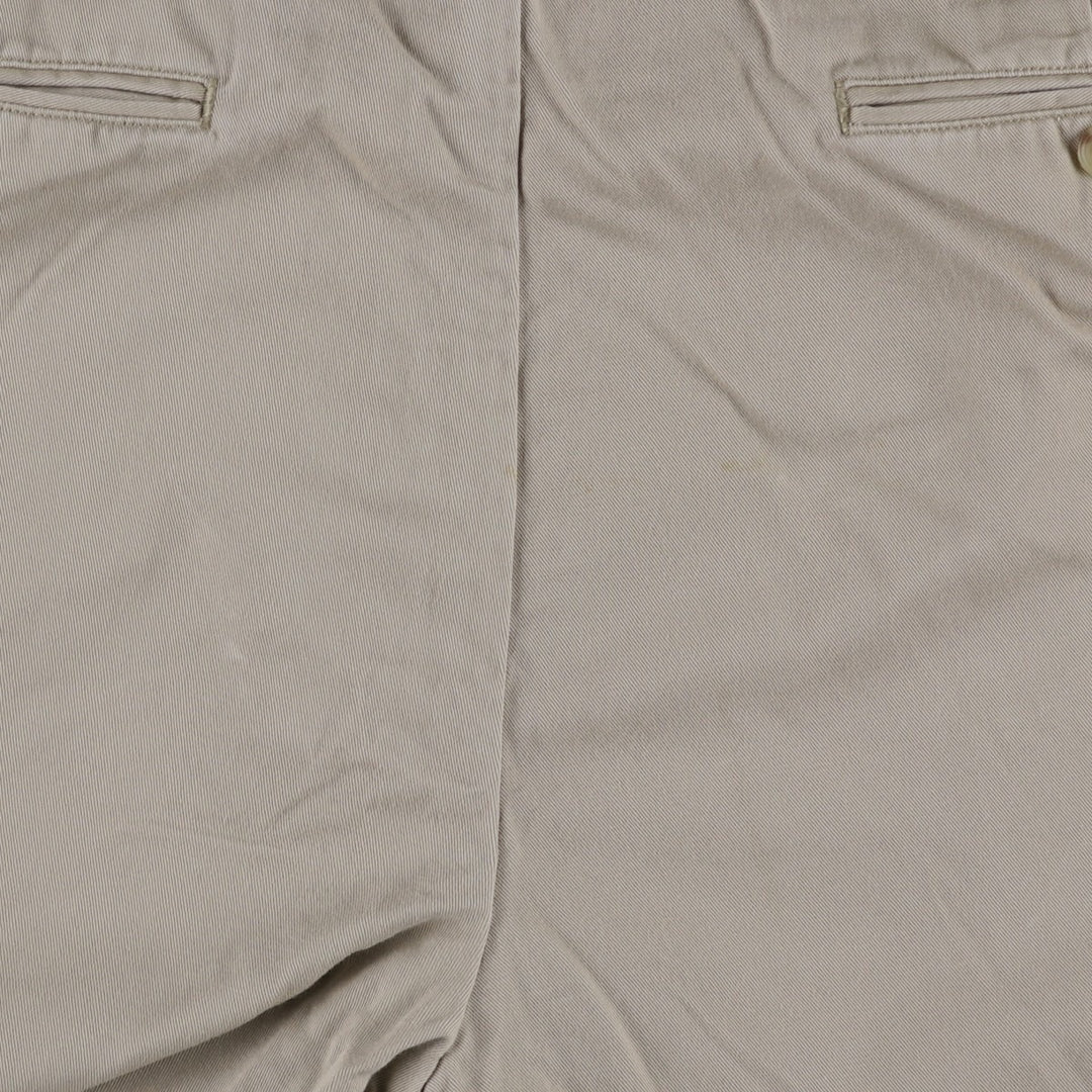 Ralph Lauren POLO RALPH LAUREN CLASSIC FIT PLEATED Two-Pleat Chino Pants, Men's Size W35 (approx.) cotton Beige type Vintage Second Hand