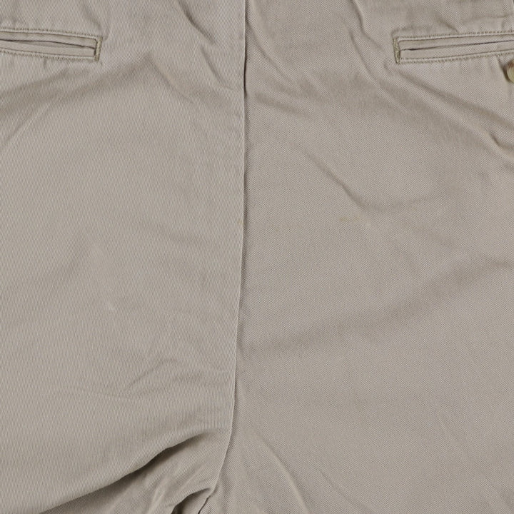 Ralph Lauren POLO RALPH LAUREN CLASSIC FIT PLEATED Two-Pleat Chino Pants, Men's Size W35 (approx.) cotton Beige type Vintage Second Hand