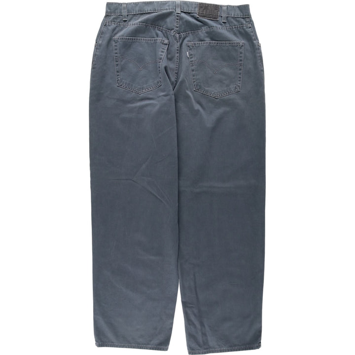 1990'S Levi's Silver Tab Loose Chino Pants, Made in USA, Men's Size W38 (approx.), Vintage cotton navy blue type Vintage Second Hand