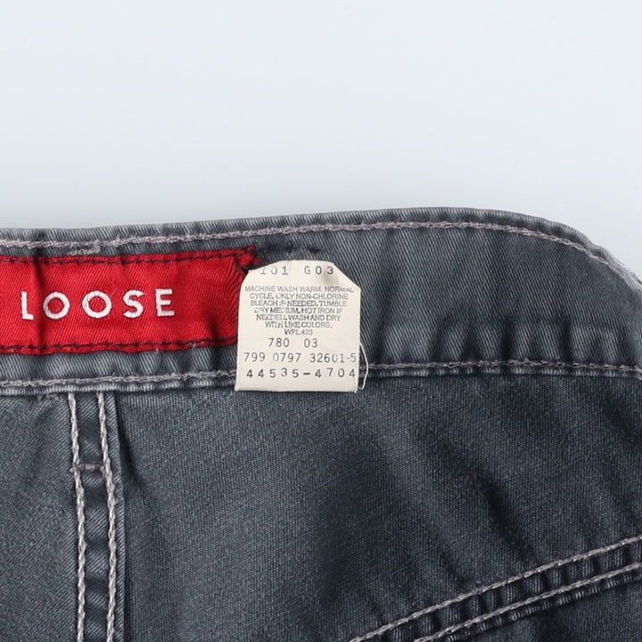 1990'S Levi's Silver Tab Loose Chino Pants, Made in USA, Men's Size W38 (approx.), Vintage cotton navy blue type Vintage Second Hand