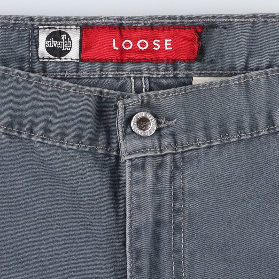 1990'S Levi's Silver Tab Loose Chino Pants, Made in USA, Men's Size W38 (approx.), Vintage cotton navy blue type Vintage Second Hand