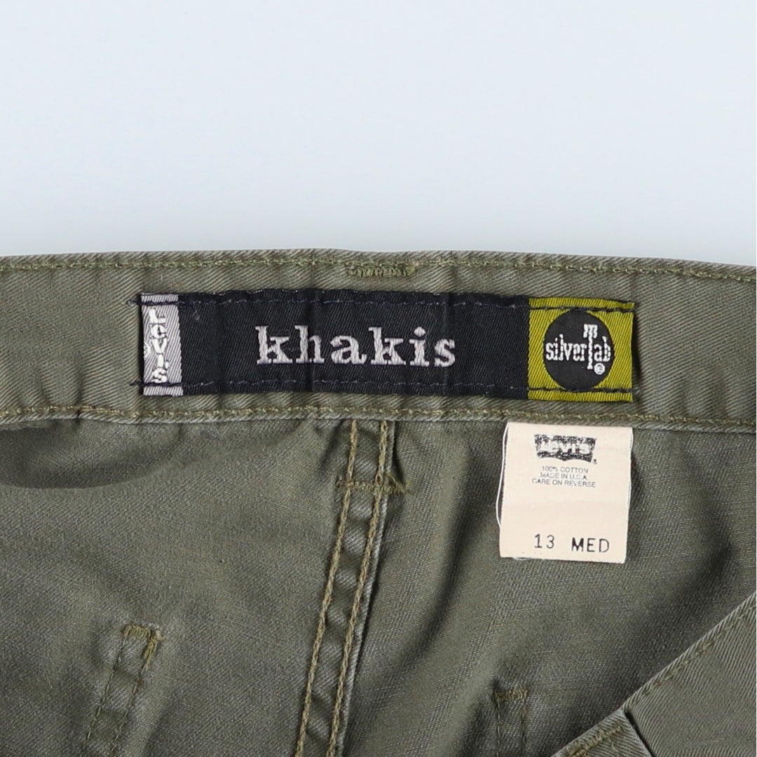 1990'S Levi's Silver Tab Khakis Chino Cargo Pants, Made in USA, Men's Size W32 (approx.), Vintage cotton Khaki type Vintage Second Hand