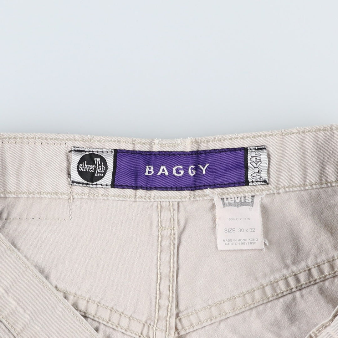 90s-00'S Levi's Silver Tab Baggy Chino Pants, Men's W30 (approx.), Vintage cotton ivory Vintage Second Hand