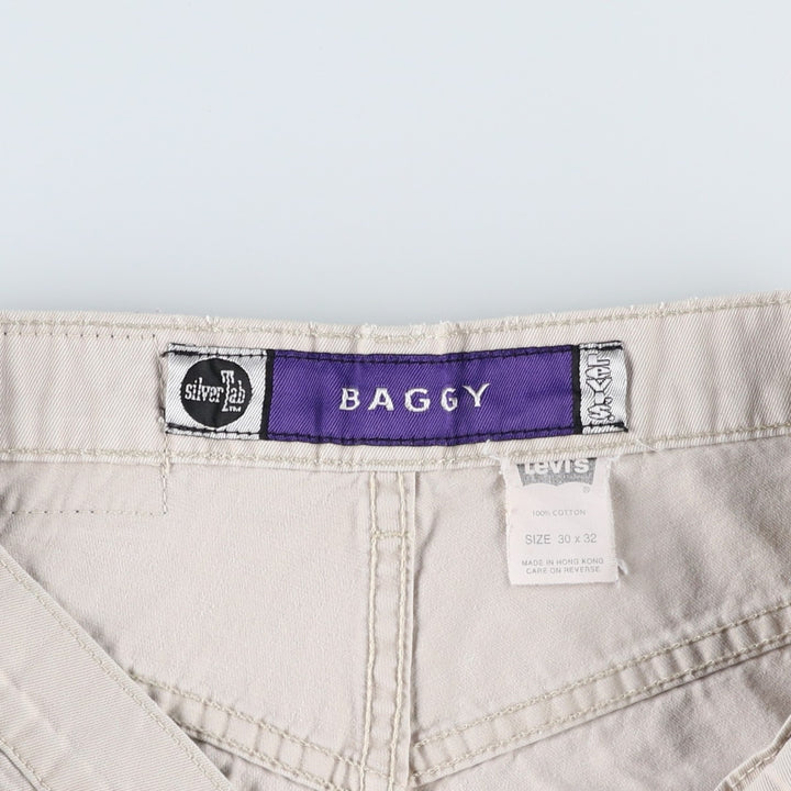 90s-00'S Levi's Silver Tab Baggy Chino Pants, Men's W30 (approx.), Vintage cotton ivory Vintage Second Hand