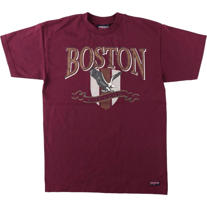 Jansport Boston University College T-shirt, Made in USA, Men's Size M cotton burgundy type Vintage Second Hand