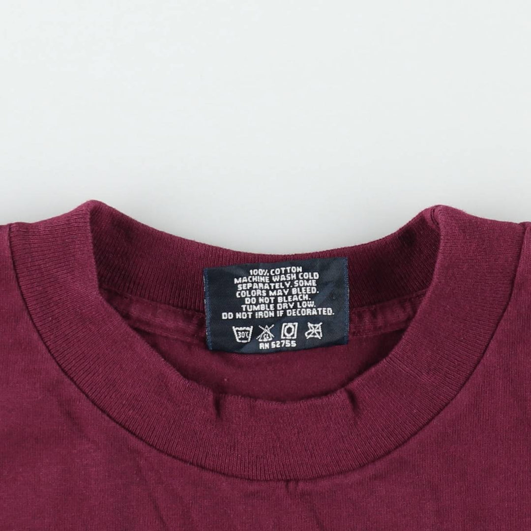 Jansport Boston University College T-shirt, Made in USA, Men's Size M cotton burgundy type Vintage Second Hand