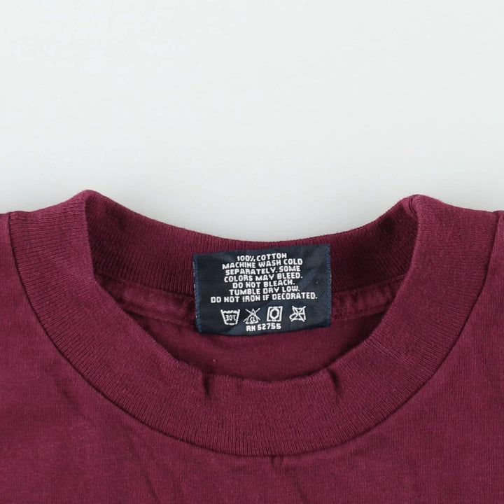 Jansport Boston University College T-shirt, Made in USA, Men's Size M cotton burgundy type Vintage Second Hand