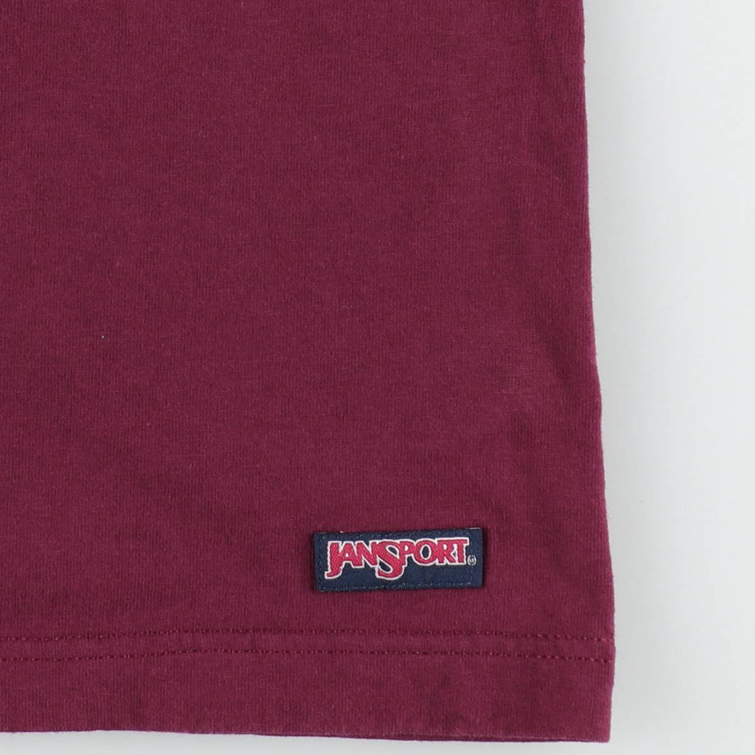 Jansport Boston University College T-shirt, Made in USA, Men's Size M cotton burgundy type Vintage Second Hand