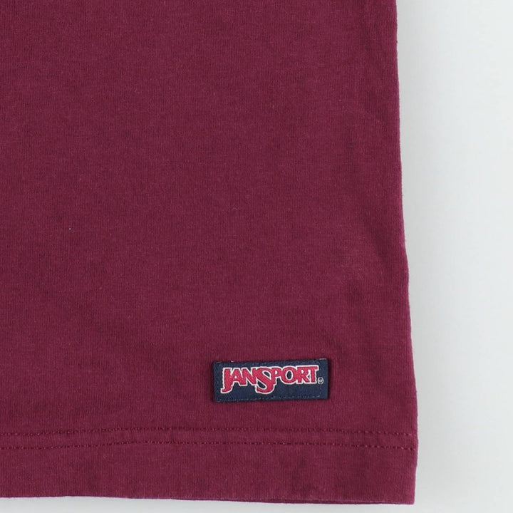 Jansport Boston University College T-shirt, Made in USA, Men's Size M cotton burgundy type Vintage Second Hand