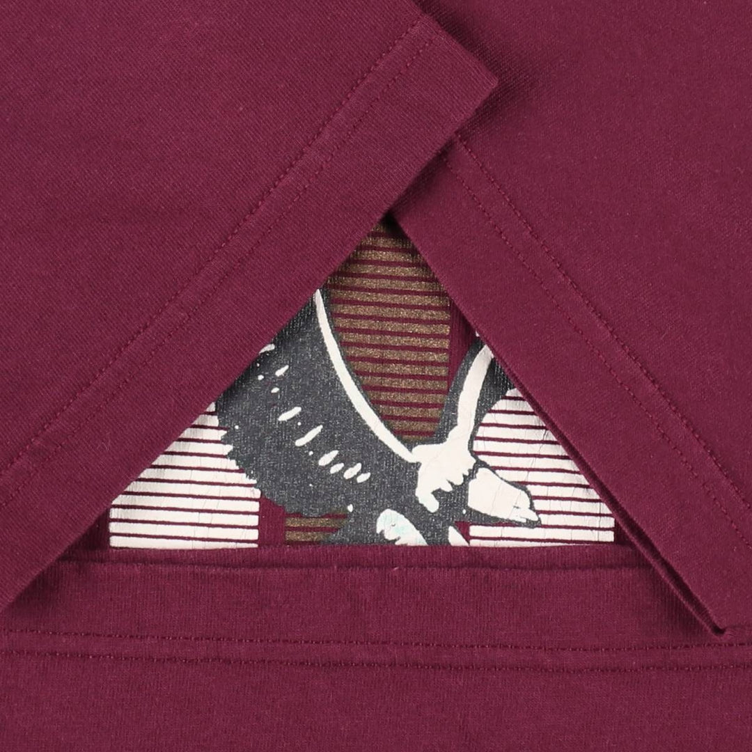 Jansport Boston University College T-shirt, Made in USA, Men's Size M cotton burgundy type Vintage Second Hand