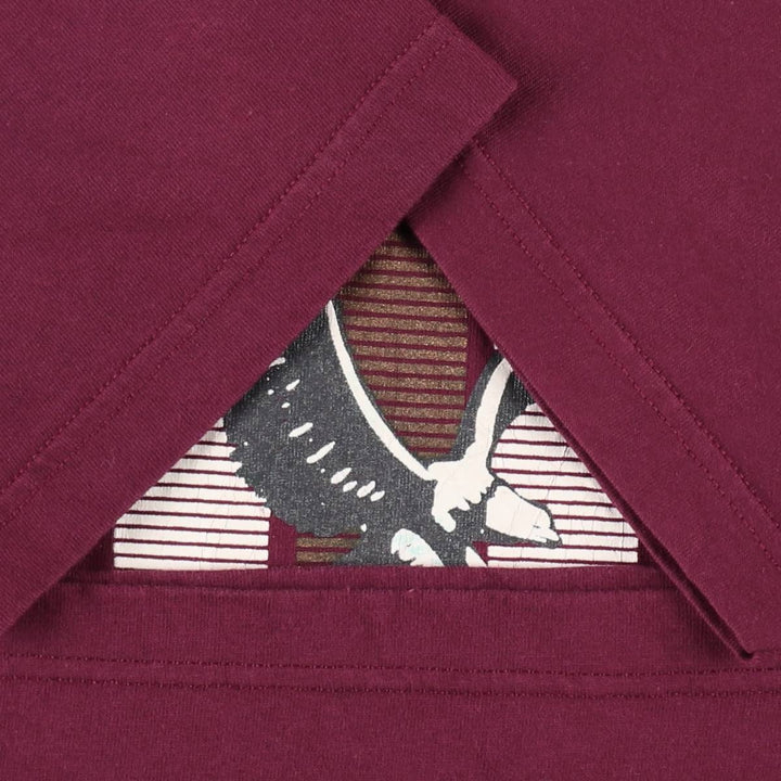 Jansport Boston University College T-shirt, Made in USA, Men's Size M cotton burgundy type Vintage Second Hand