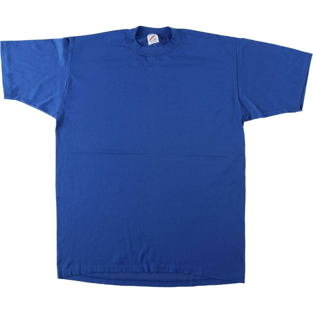 Vintage 80s-90'S Jerzees plain T-shirt, Made in USA, Men's XL cotton blue type Vintage Second Hand