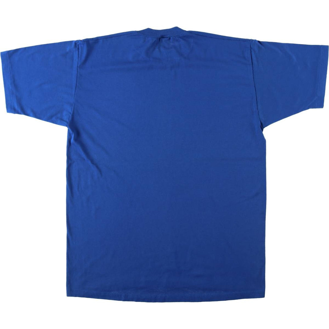 Vintage 80s-90'S Jerzees plain T-shirt, Made in USA, Men's XL cotton blue type Vintage Second Hand