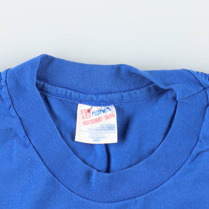 90'S Hanes HEAVYWEIGHT 50 cotton blue type Vintage Second Hand