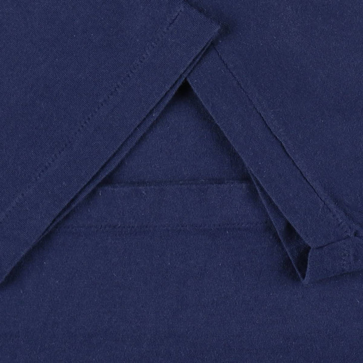 ~90'S Hanes plain pocket t-shirt, men's size L equivalent, vintage. cotton navy blue type Vintage Second Hand