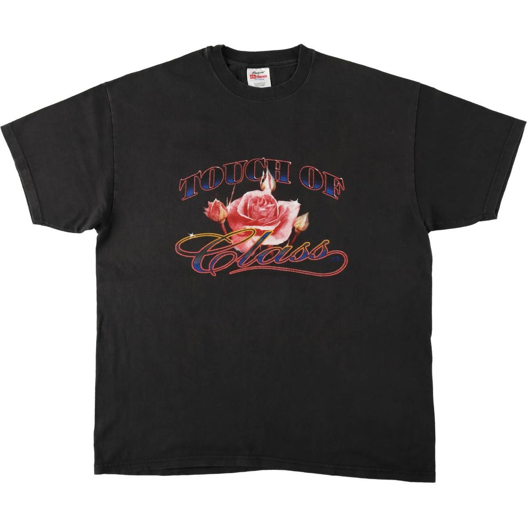 90s-00'S Hanes STEDMAN Print T-Shirt, Men's XL (approx.) cotton black type Vintage Second Hand