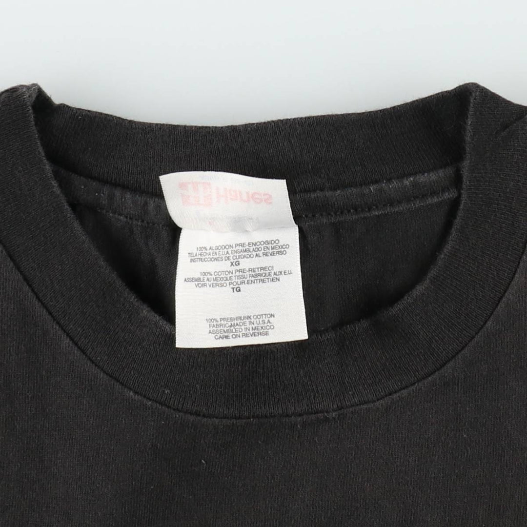 90s-00'S Hanes STEDMAN Print T-Shirt, Men's XL (approx.) cotton black type Vintage Second Hand