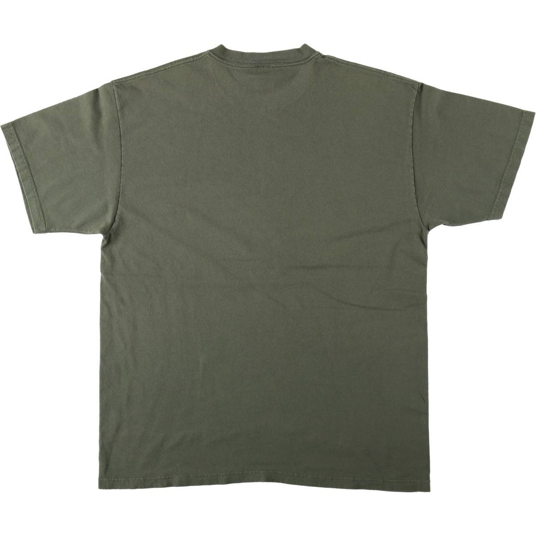 90'S Anvil Printed T-shirt, Men's XL, Vintage cotton Khaki type Vintage Second Hand