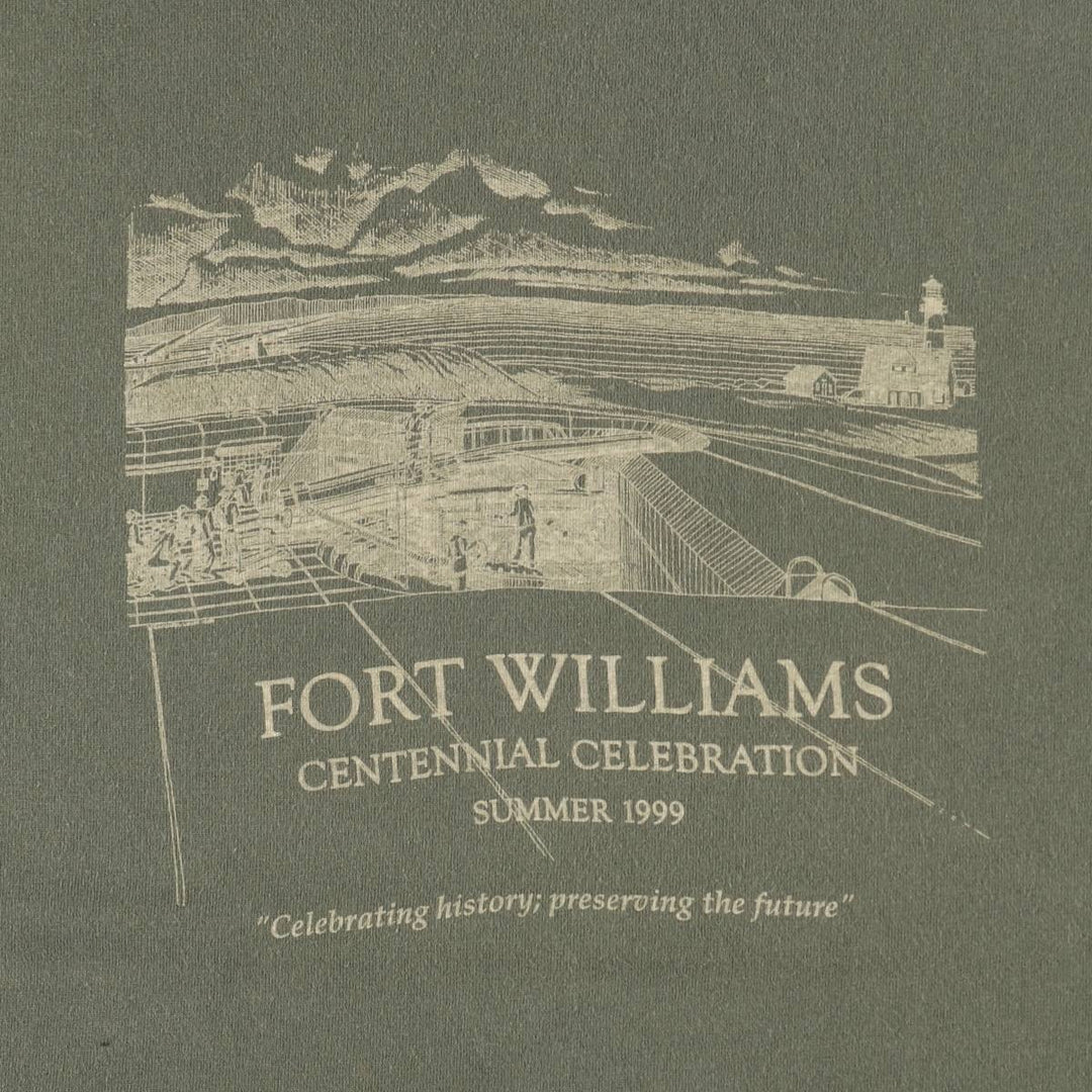 90'S Anvil Printed T-shirt, Men's XL, Vintage cotton Khaki type Vintage Second Hand