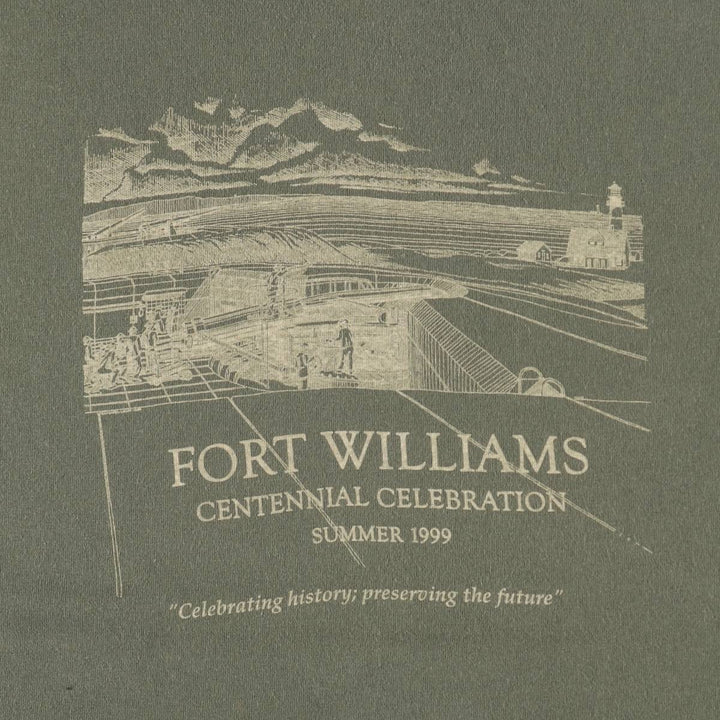 90'S Anvil Printed T-shirt, Men's XL, Vintage cotton Khaki type Vintage Second Hand