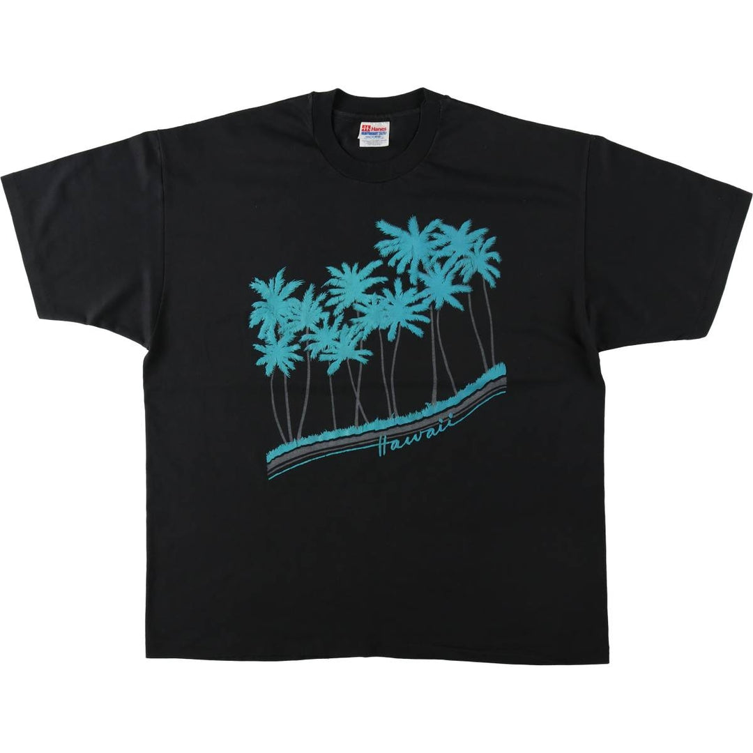 90'S Hanes souvenir t-shirt, men's size XL equivalent, vintage. cotton black type Vintage Second Hand