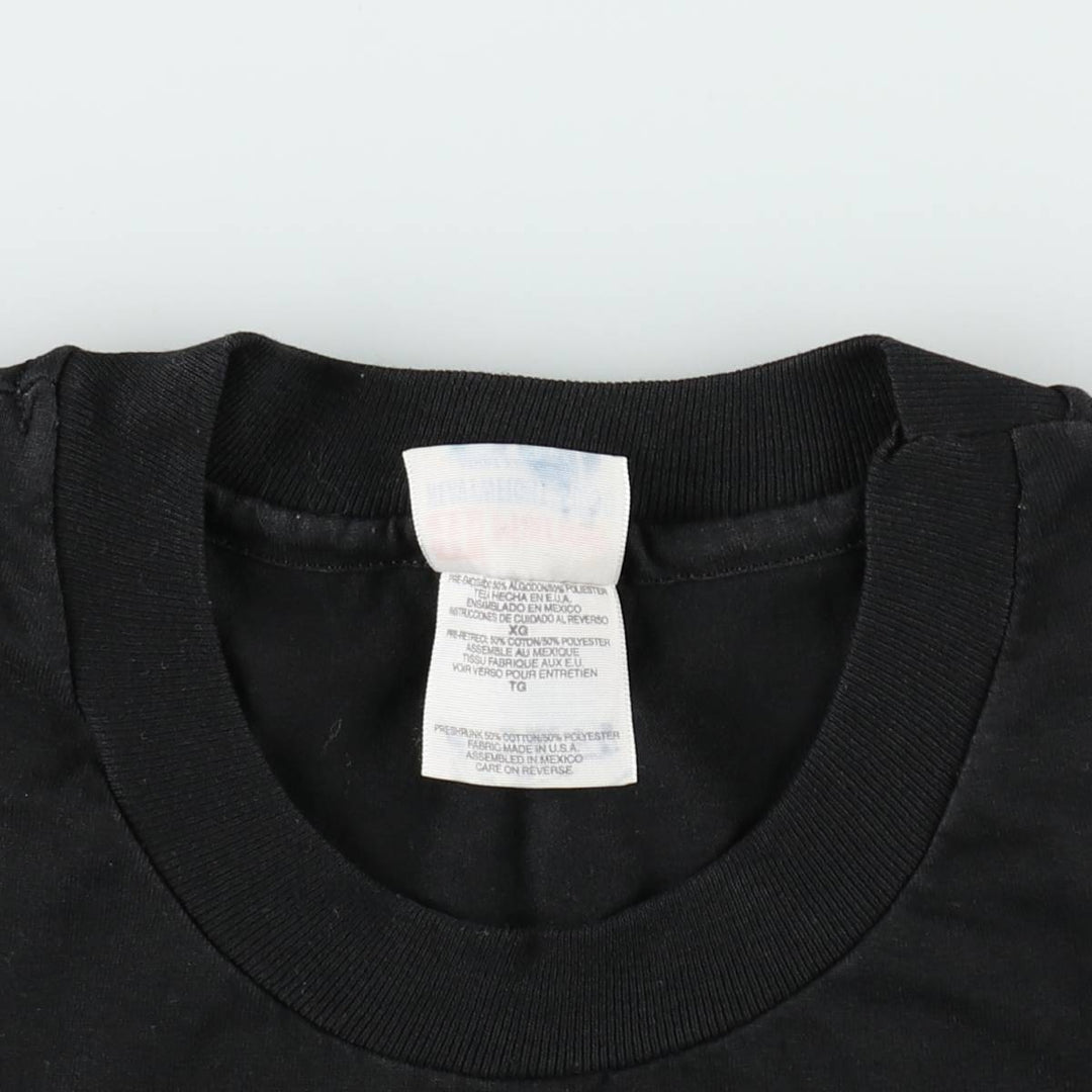 90'S Hanes souvenir t-shirt, men's size XL equivalent, vintage. cotton black type Vintage Second Hand