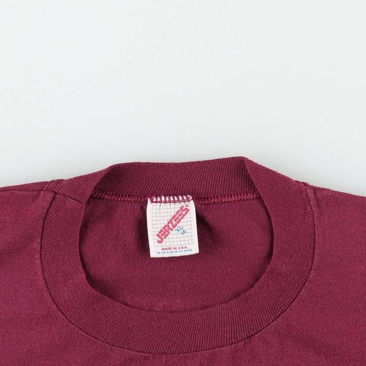 80s-90'S Jerzees HARD TIMES CAFE Print T-Shirt, Made in USA, Men's XL equivalent, Vintage cotton wine-red Vintage Second Hand
