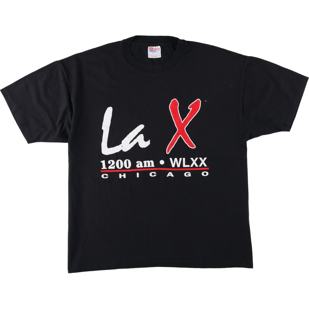90'S Hanes HEAVYWEIGHT 50 cotton black type Vintage Second Hand