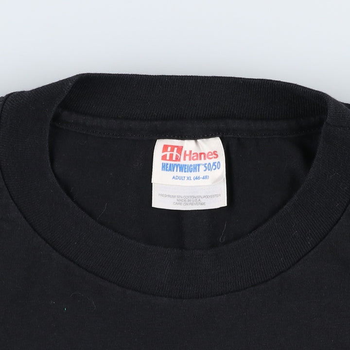 90'S Hanes HEAVYWEIGHT 50 cotton black type Vintage Second Hand