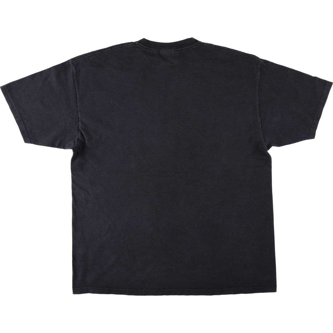 Hanes COMFORT-T Printed T-Shirt, Men's Size XL cotton black type Vintage Second Hand