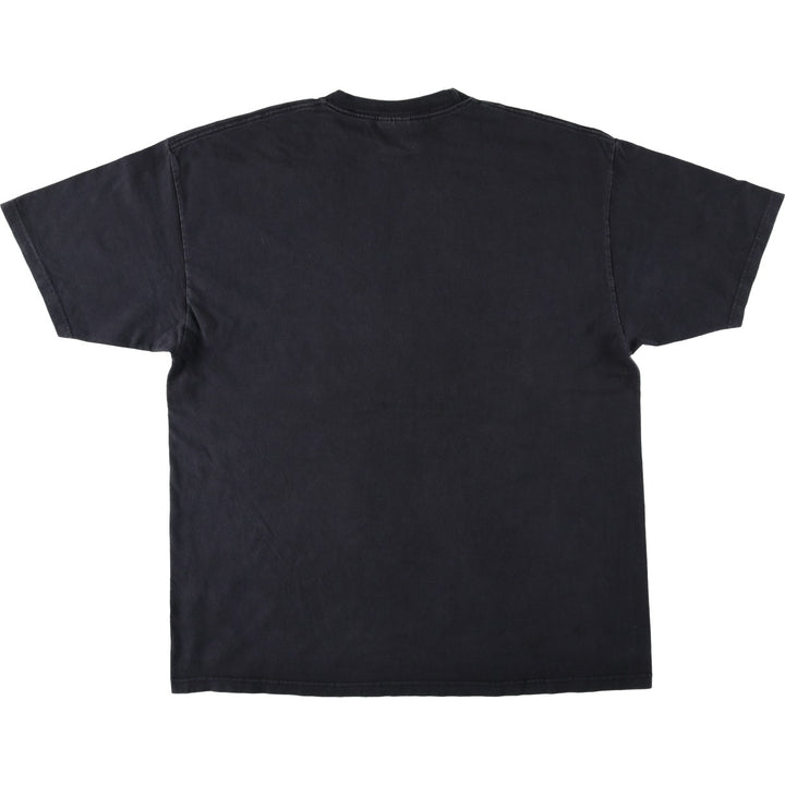 Hanes COMFORT-T Printed T-Shirt, Men's Size XL cotton black type Vintage Second Hand