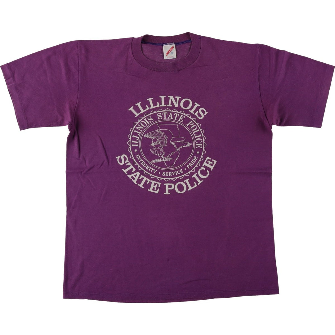 80s-90'S Jerzees Eagle Pattern Print T-Shirt, Made in USA, Men's Size L (approx.), Vintage cotton purple type Vintage Second Hand