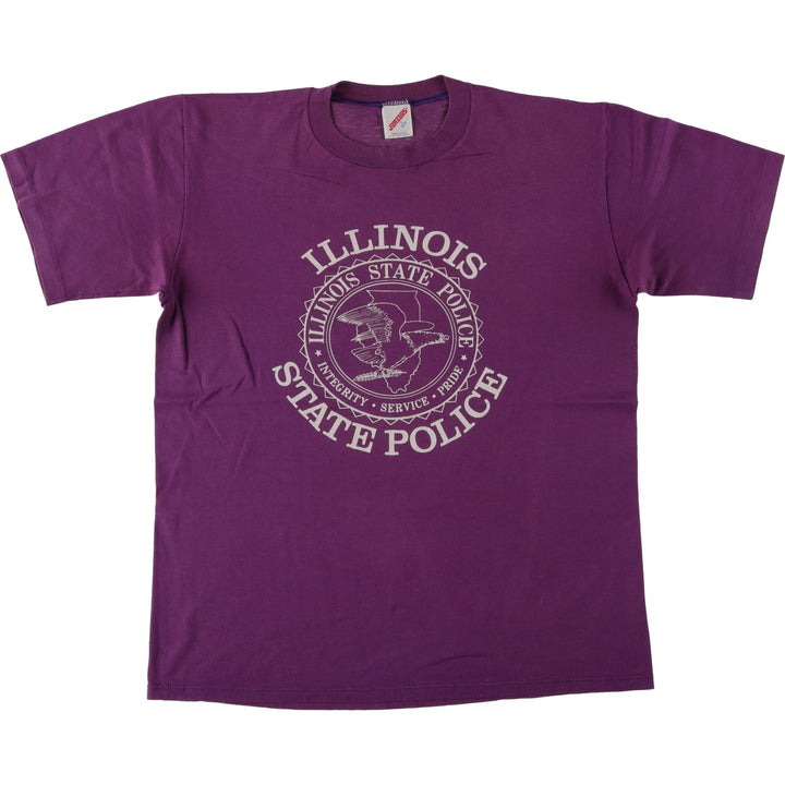 80s-90'S Jerzees Eagle Pattern Print T-Shirt, Made in USA, Men's Size L (approx.), Vintage cotton purple type Vintage Second Hand