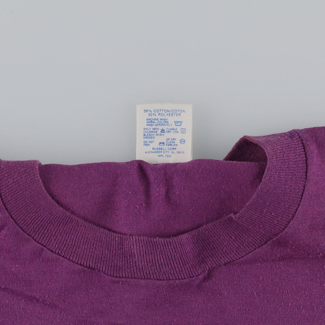 80s-90'S Jerzees Eagle Pattern Print T-Shirt, Made in USA, Men's Size L (approx.), Vintage cotton purple type Vintage Second Hand