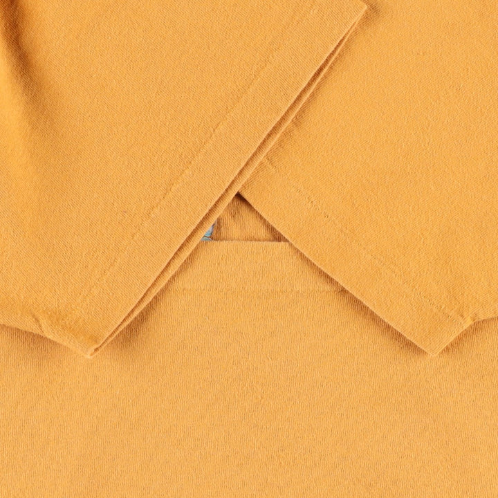 90'S Anvil Printed T-shirt Made in USA Men's XL Vintage cotton ocher yellow type Vintage Second Hand