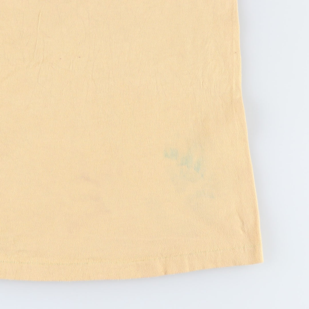 90'S Hanes BEEFY-T College T-shirt, Made in USA, Men's XL, Vintage cotton yellow type Vintage Second Hand