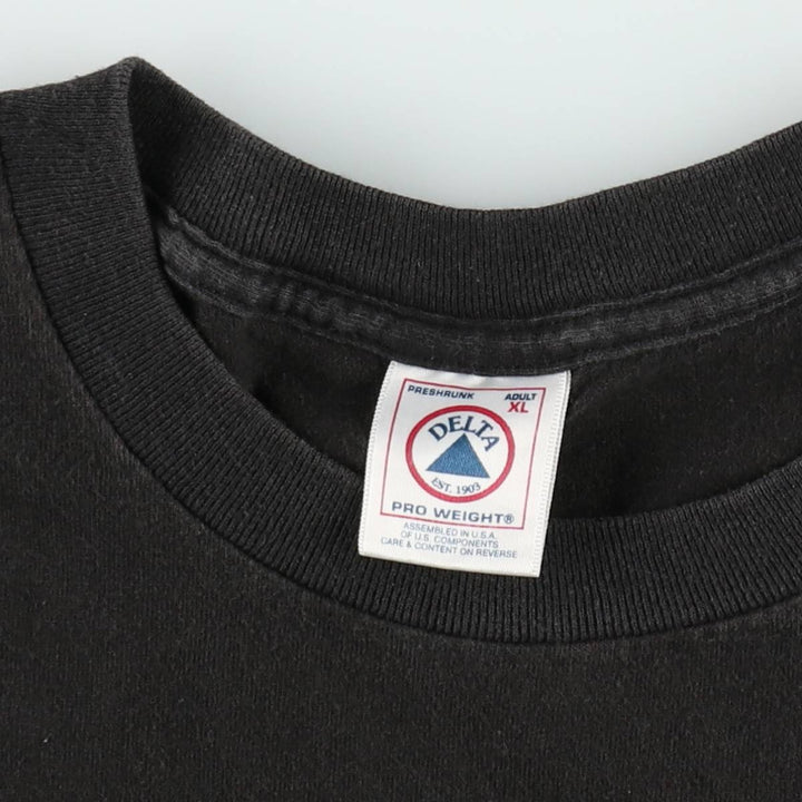 2000'S Delta message print T-shirt, made in USA, men's size XL. cotton black type Vintage Second Hand