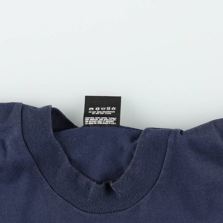 90'S Screen Stars Sampson Sailor Print T-Shirt, Made in USA, Men's Size L (approx.), Vintage cotton navy blue type Vintage Second Hand