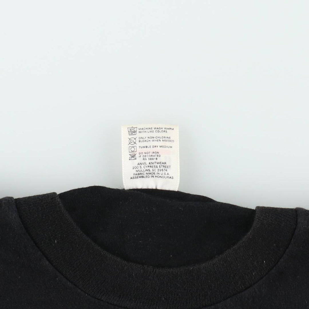 90'S Anvil Alamo Mission Print T-Shirt, Men's Size L (approx.), Vintage cotton black type Vintage Second Hand