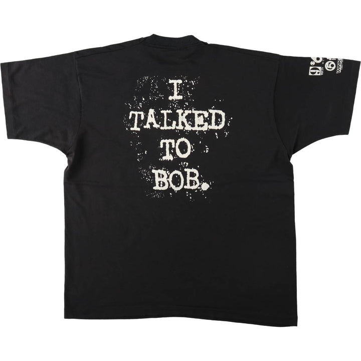 90'S Fruit of the Loom printed T-shirt, made in the USA, men's XL size, vintage cotton black type Vintage Second Hand