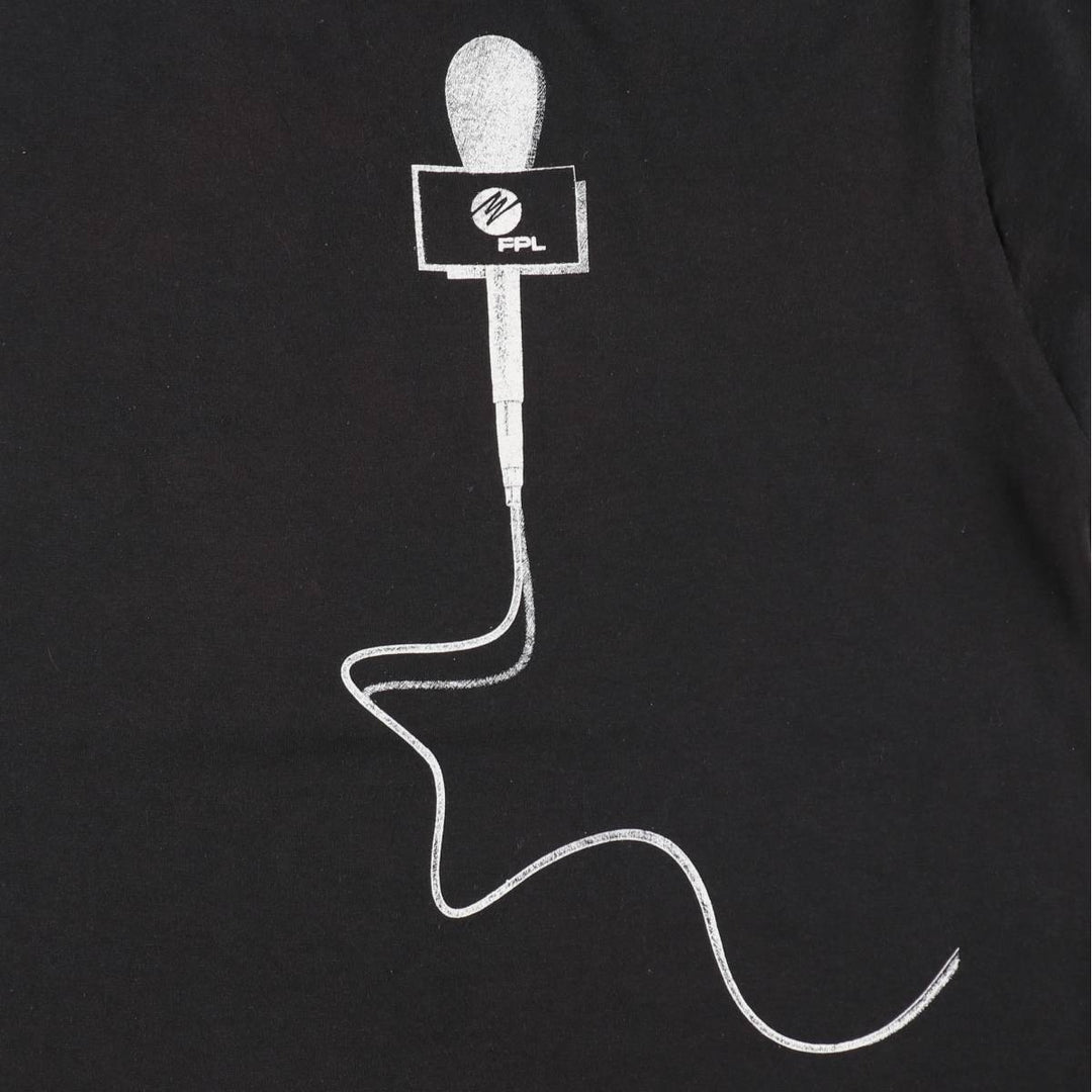 90'S Fruit of the Loom printed T-shirt, made in the USA, men's XL size, vintage cotton black type Vintage Second Hand