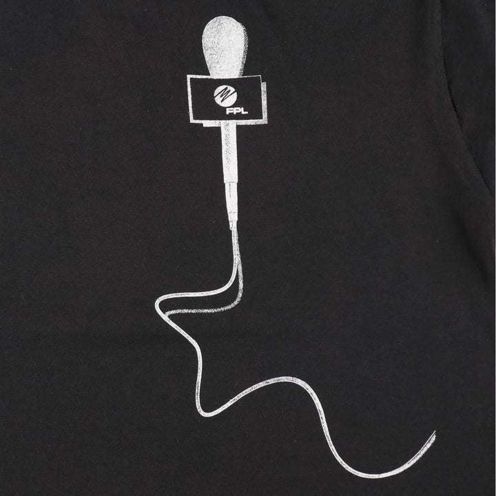 90'S Fruit of the Loom printed T-shirt, made in the USA, men's XL size, vintage cotton black type Vintage Second Hand