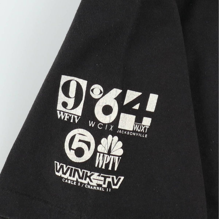 90'S Fruit of the Loom printed T-shirt, made in the USA, men's XL size, vintage cotton black type Vintage Second Hand