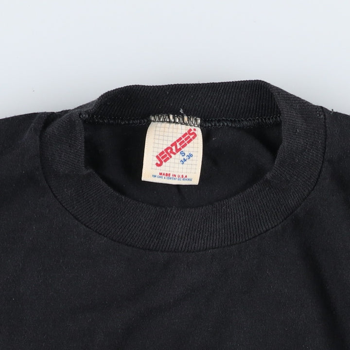 80s-90'S Jerzees Shark Pattern Animal T-Shirt, Made in USA, Men's Size S (approx.), Vintage cotton black type Vintage Second Hand