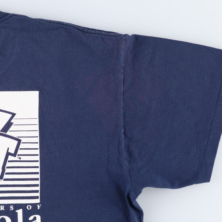 90'S ONEITA ALL SPORT Pepsi advertising print T-shirt, men's size XL (approx.) cotton navy blue type Vintage Second Hand