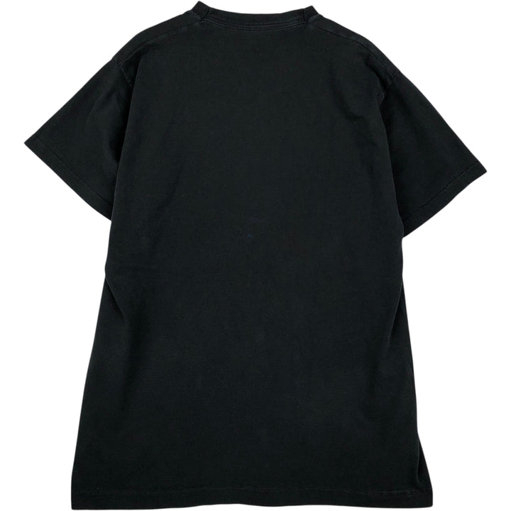 90'S Fruit of the Loom printed T-shirt, made in the USA, men's XL size, vintage cotton black type Vintage Second Hand